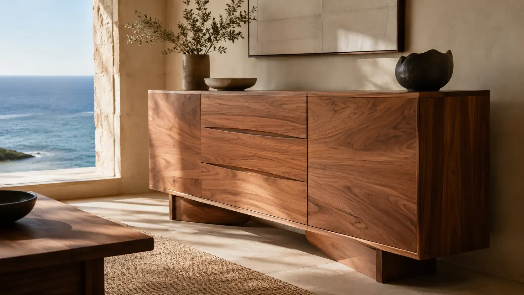 Meuble d'ébénisterie en bois massif sur-mesure